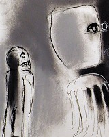 W poszukiwaniu utraconego ego&nbsp;&nbsp;&nbsp;&nbsp;kredka olejowa i pastel&nbsp;&nbsp;&nbsp;&nbsp;75 x 107cm